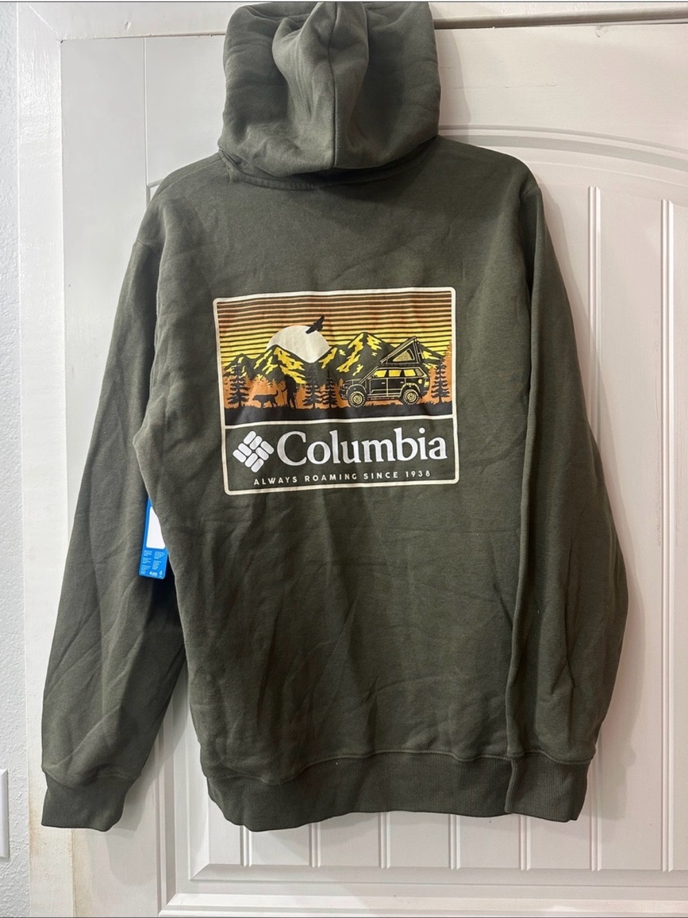 Columbia Olive Green Graphic Pullover Hoodie